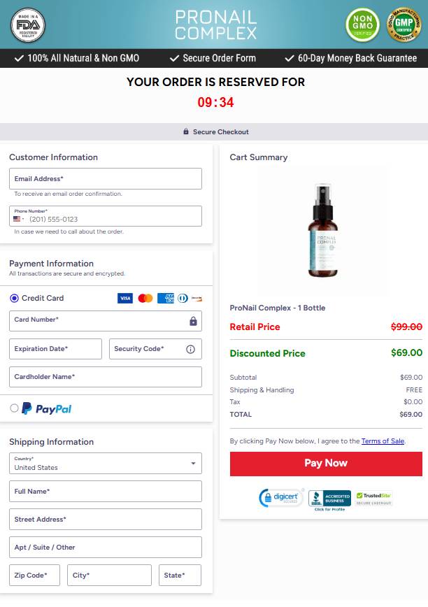 ProNail Complex Official Website Secure Page Order